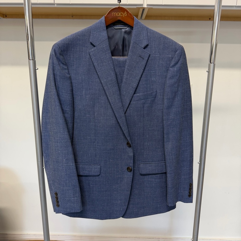 Ralph Lauren Men's Navy Textured Two-Button Suit Jacket